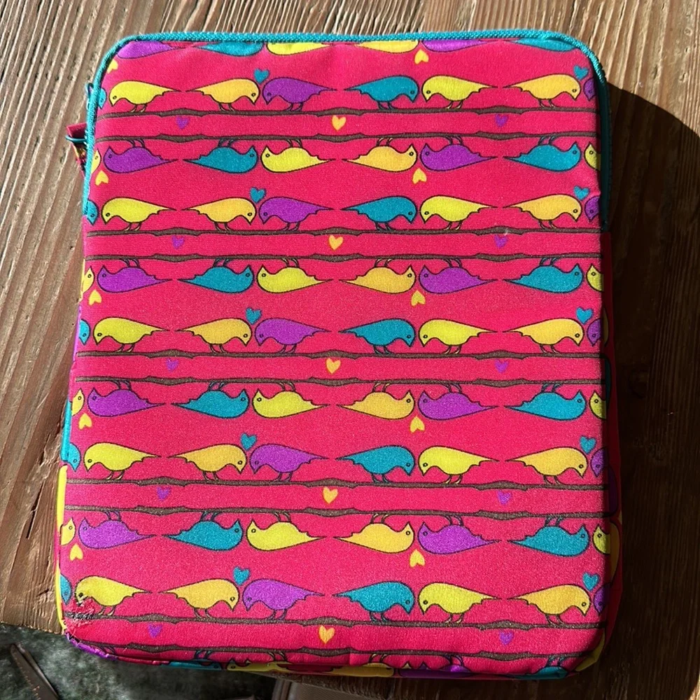Birds design padded sleeve iPad/computer case/cover